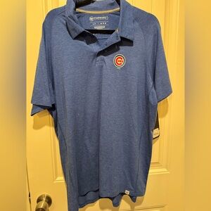 NWT 47 Brand Blue Polo Shirt with MLB Chicago Cubs Logo